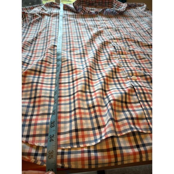 👔 L.L. Bean Men’s 3XL Tall Plaid Button-Down Shirt – Red Blue White 🪶 - Picture 2 of 6